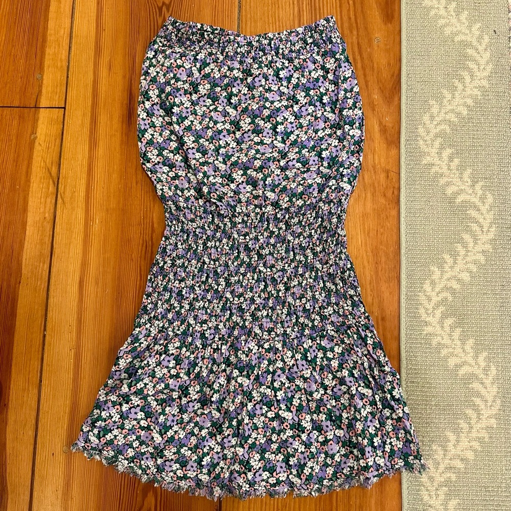 Floral Smocked Skirt Mini Dress